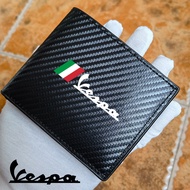 สำหรับ Vespa Sprint Gts 300 Primavera 946 Sei Giorni ที่ใส่บัตรกระเป๋าสตางค์หนังคาร์บอนไฟเบอร์อุปกรณ์เสริมรถจักรยานยนต์