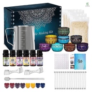 Complete Candle Making Kit Beeswax Scented Candles Supplies DIY Arts and Crafts for Adults and Teens Gift Set Including Candle Tins/Candlewick Stickers/Fragrance Oil/Candlewicks/Be