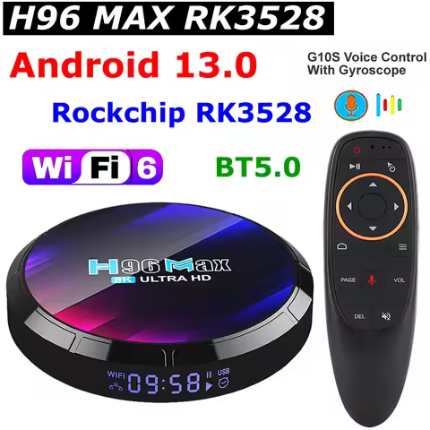 2025 Rockchip RK3528 Android 13.0 TV BOX H96 MAX RK3528 4GB 64GB Support 8K Video Decoding WIFI 6 BT