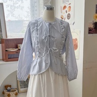 KATUN Byvia - Esme Blouse Coquette Tie Blouse Bow Ribbon Blouse Office Blouse/ Cotton Blouse/ Women'