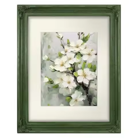 Picture Frame with Mat 11 x 14 Picture Frame Matted to 8 x 10 Photo Distressed Rustic Poster Frames 