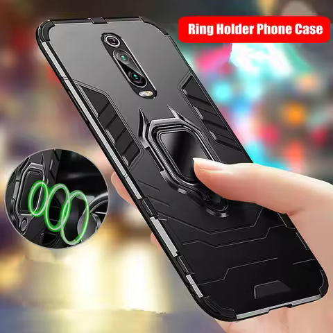 for Xiaomi Mi 9T Pro case cover Luxury Armor Magentic Ring Car Holder Cover for Xiomi Xiaomi Mi9T Mi