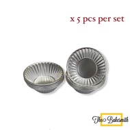 5Pcs Reusable Aluminium Egg/Cheese Tart Mould/Acuan Fruit Tart 8cm蛋挞模具