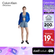 CALVIN KLEIN กางเกงออกกำลังกายขาสั้นผู้หญิง High-Rise Shorts รุ่น 4WS4S819 420 - สีCERAMIC BLUE