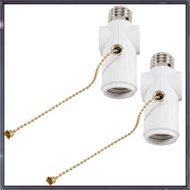 [A Z T K] 2 Pcs Light Socket to Plug Adapter,E26/E27 Light Bulb Outlet Socket Adapter,Sockets Suppor