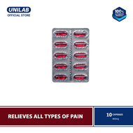 Unilab Medicol Advance 400 mg 10 Ibuprofen Capsules - For Fast Relief from Headache, Migraine, Toothache, Dysmenorrhea, Nerve Pain, and Body Pain