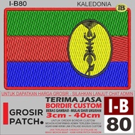 FL-180 I-B80 KALEDONIA FLAG LOGO EMBROIDERY PATCH FLAG