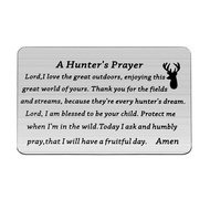 LQRI A Hunter's Prayer Wallet Card Hunters Prayer Gift Deer Rack Gift Lord I Love The Great Outdoors