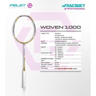 RAKET TENUN HIGH-END FELET 1000 4U 82gram 3U 86gram 2U 90gram Raket Badminton 100% Original oleh FLE