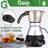 CUCI GUDANG MOKAPOT LISTRIK 3 CUP ELECTRIC MOKA POT 150ML ELEKTRIK