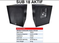 SPEAKER SUBWOOFER WISDOM 18 INCH AKTIF SPEAKER SUB WISDOM 18"