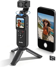 Ourlife Vlogging Camera with Mini Video & Audio 2.3'' CMOS & 4K/120fps Pocket Cam 330° Rotation Came