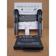Parametric Equalizer Preamp Karaoke Embassy EQ-999 Bluetooth includes 2 Wireless mics