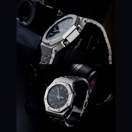 G Shock GA2100 Custom Casioak(AP)bnb Stainless Steel Bezel Strap Band Case ga-21001a blackout redout