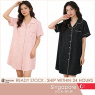 [SG SELLER] Women XL-3XL Plus Size Sleeveless Silk Nightdress Summer Thin Sleepwear Pajamas Dress La