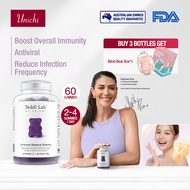 【Official】Unichi Immune Defence Teddi Lab Gummy (60 Gummies) Vitamin C, Zinc to Promote Immune Syste