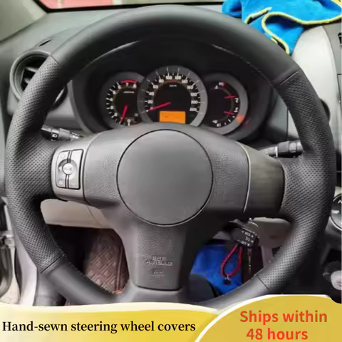 Customized Genuine Leather Car Steering Wheel Cover For Toyota Yaris Vios RAV4 2006-2009 Scion XB 20