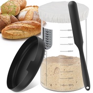 Sourdough Starter Jar Kit 1L Sourdough Fermentation Jar Wide Mouth Sourdough Starter Container Glass