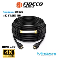 Mindpure HD002 4K TRUE HD HDMI2.0 CABLE With Signal Amplifier ,Premium HDMI 2.0 Cable 3840 X 2160@60Hz -15m/25m/30m