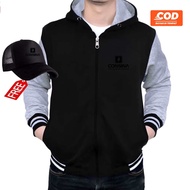 Cod jaket varsity jaket distro resleting KUPLUK KONSN pria wanita dewasa BONUS TOPI keren kekinian