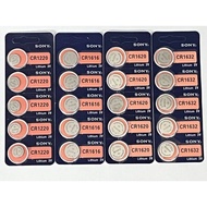 SONY CR1220 / CR1616 / CR1620 / CR1632 Lithium Button Battery 1220 / 1616 / 1620 / 1632, 5 pcs [FAST SHIP OUT]