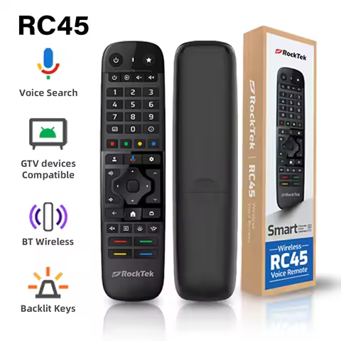 RockTek RC45 Wireless Voice Remote Compatible with Google TV BOX RockTek G2 GX1 GT1 TV Box GB1 GS1 D