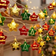 日本暢銷 - 聖誕星星LED裝飾燈串 聖誕節裝飾節日聖誕燈窗掛飾場景佈置聖誕樹小飾品創意掛飾
