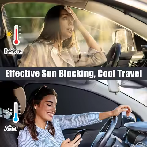 Full Blackout Car Window Shades - Magnetic Side Window Privacy Curtains, Perfect for Camp Privacy & 