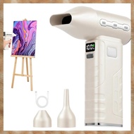 [K U Y G] Mini Paint Dryer for Fluid Art, Cordless Acrylic Paint Pouring Blower with 3 Nozzles, 5 Sp
