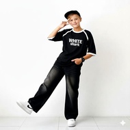 Unisex Boys' Jeans Long Baggy Loose Baggy Korean Style Plain Black Seluar Jeans Budak Lelaki Seluar 