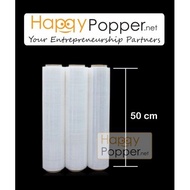 happypopper readystock fast shipping wrapping stretch film 1200 m x 50 cm 5.5 kg film wrapping machi