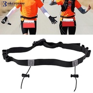 OKCATZONE Marathon Race Number Waist Belt Holder with 6 Loops Outdoor Running Belt Adjustable for Ru