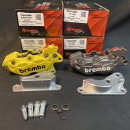 BREMBO P4 CALIPER 4 POT FOR LC135 WAVE125 PNP YELLOW GREY