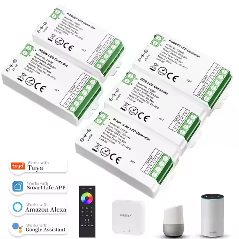 2.4GHz Tuya Smart LED Strip Light Controller For 2Pin DIM 3Pin CCT 4Pin RGB 5Pin RGBWW RGBCW 6Pin RG