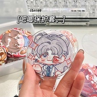 Bar Bar Cover Badge Protective Cover Transparent Storage Heart Round 63 73 83mm Brooch Bar Pain Bag 