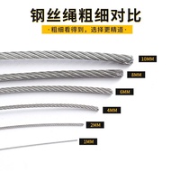 NEW YUU$$ NEW FATUBE Stainless Steel Wicking Wire Iron Cord 304 thin and soft wire rope, hoisting rope, clothes line, 1 1.5 2 3 4 5 6 8mm
