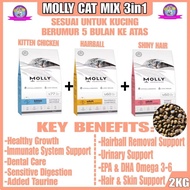MOLLY CAT FOOD 2KG ORI DAN REPACK 2KG