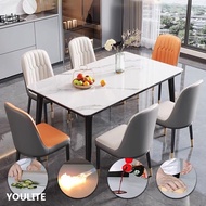 YOULITE Bstars Marble Dining Table Modern Minimalist Dining Table And Chair Home Dining Chair Scratch Resistant High Temperature Sintered Stone