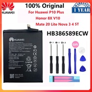 Hua Wei Original HB386589ECW 3650MAh สำหรับ Huawei P10 Plus P10Plus Honor 8X ดู10 V10 Mate 20 Lite N