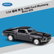 Willie WELLY 1: 24 Ford Mustang 1969Ford Mustang 429 Simulation Alloy Car Model