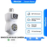 MeeGoo Dual Lens WiFi Bulb Camera Full-color Night Vision E27 Wireless Smart Home Security CCTV
