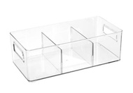 CLOTHING STORAGE BOX PLIM KLEAR 3-COMPARTMENT 15X30.5X10CM CLEAR