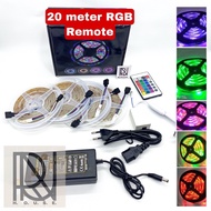 LED STRIP RGB 20 METER REMOTE CONTROL WATERPROOF IP44