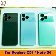 For Realme C51 / Note 50 Battery Door Cover Rear Case Back Housing cover Camera Lens Frame Replaceme