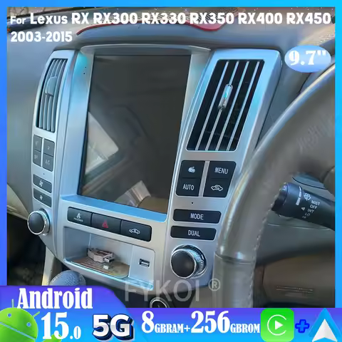 9.7 inch Android 15 For Lexus RX RX300 RX330 RX350 RX400 RX450 Harrier 2003-2015 Car Multimedia Play
