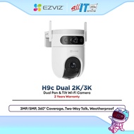 EZVIZ H9c 2K 3MP / H9c 3K 5MP Dual Lens WiFi Pan Tilt Outdoor CCTV Camera AI Tracking Color Night Vi