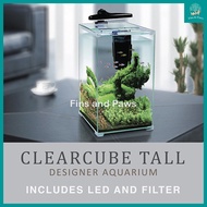 ClearCube - TALL Designer Aquarium Fish Tank complete with LED Lights and Filter