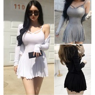 JS D11 Spring Autumn Summer 2-Piece Dress Vest Dress+Small Coat Short Skirt Sexy Fashion Nightclub B