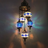 5 Heads Turkey Ethnic Customs Handmade Mosaic Lamp Romantic Hotel Cafe Restaurant Bar Pendant Light