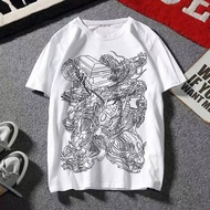 Kowloon pull coffin clothes Spirit guy social tattoo Pattern Student Summer Short-Sleeved T-Shirt Ma